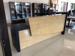Modern Office Reception Desk with Unique Design