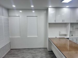 Furniture and Fixtures: The office has custom-made furniture